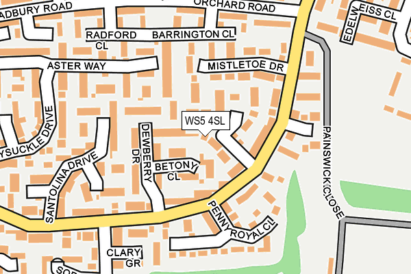 WS5 4SL map - OS OpenMap – Local (Ordnance Survey)