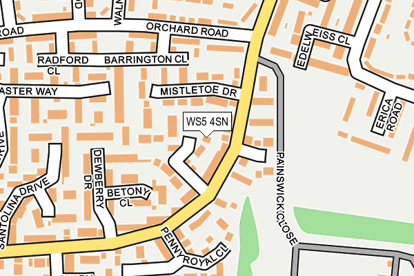 WS5 4SN map - OS OpenMap – Local (Ordnance Survey)