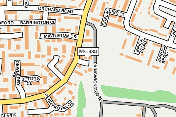 WS5 4SQ map - OS OpenMap – Local (Ordnance Survey)