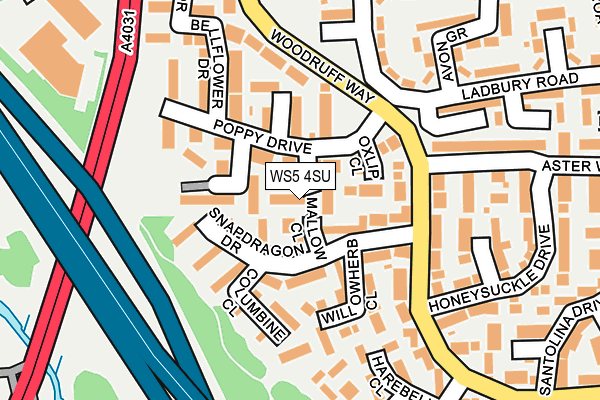 WS5 4SU map - OS OpenMap – Local (Ordnance Survey)