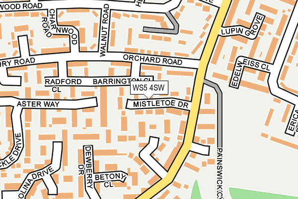 WS5 4SW map - OS OpenMap – Local (Ordnance Survey)
