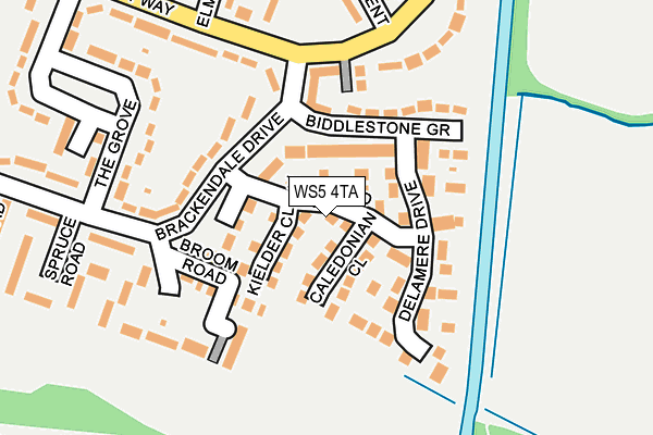 WS5 4TA map - OS OpenMap – Local (Ordnance Survey)