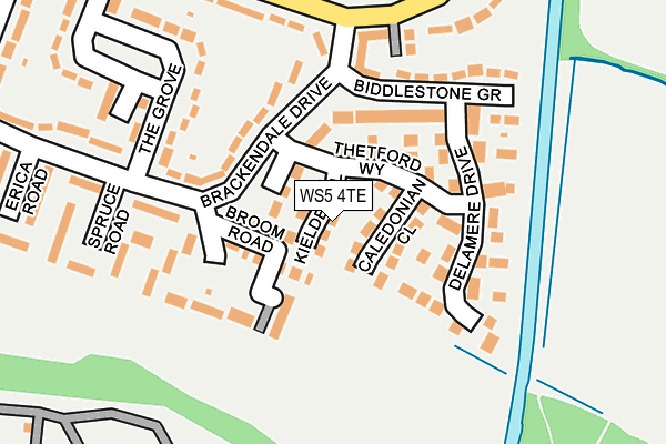 WS5 4TE map - OS OpenMap – Local (Ordnance Survey)