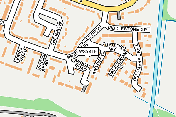 WS5 4TF map - OS OpenMap – Local (Ordnance Survey)