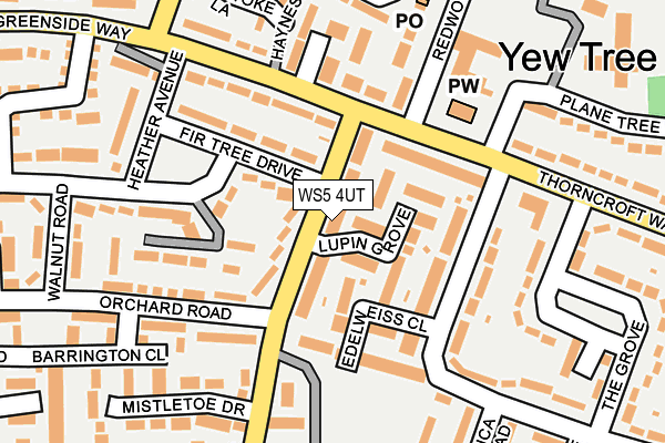 WS5 4UT map - OS OpenMap – Local (Ordnance Survey)