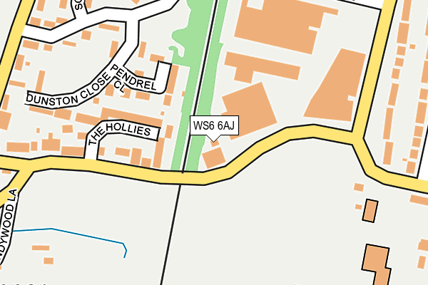 WS6 6AJ map - OS OpenMap – Local (Ordnance Survey)