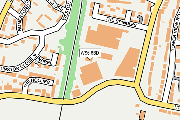 WS6 6BD map - OS OpenMap – Local (Ordnance Survey)