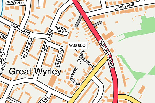 WS6 6DQ map - OS OpenMap – Local (Ordnance Survey)