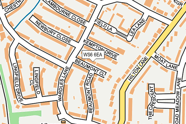 WS6 6EA map - OS OpenMap – Local (Ordnance Survey)