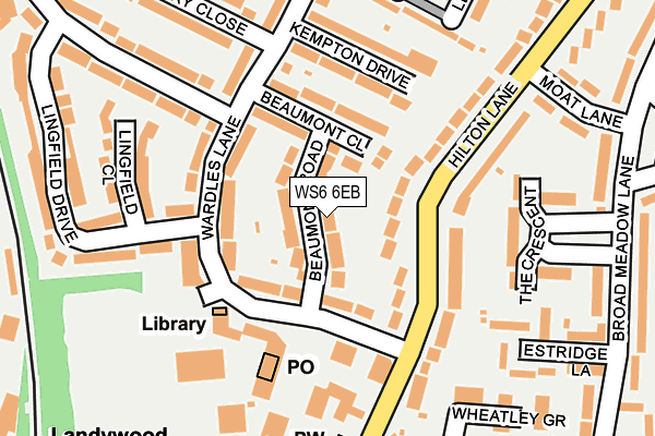 WS6 6EB map - OS OpenMap – Local (Ordnance Survey)