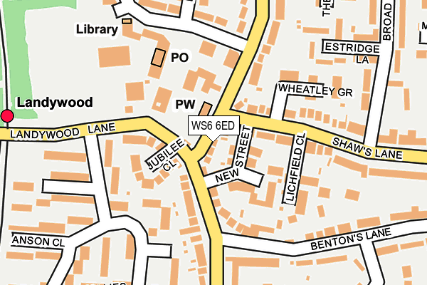 WS6 6ED map - OS OpenMap – Local (Ordnance Survey)