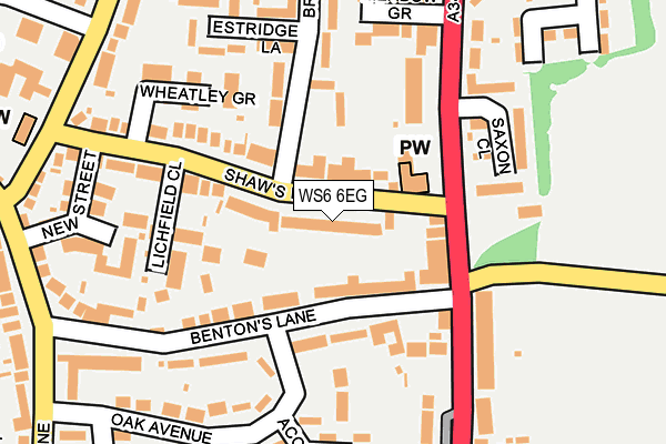 WS6 6EG map - OS OpenMap – Local (Ordnance Survey)