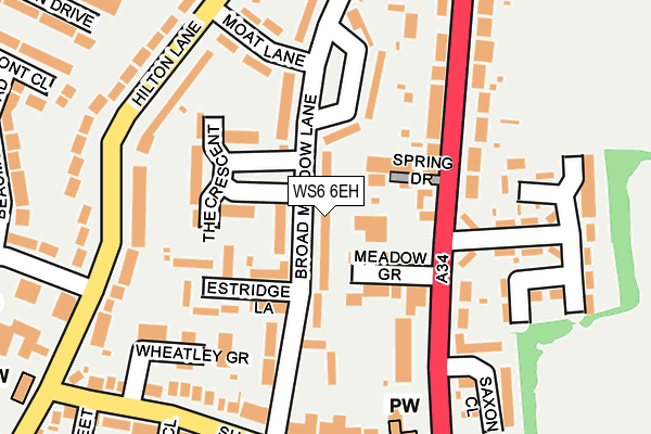 WS6 6EH map - OS OpenMap – Local (Ordnance Survey)