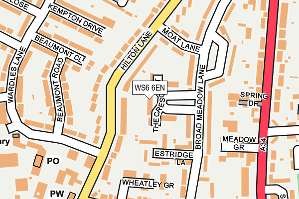 WS6 6EN map - OS OpenMap – Local (Ordnance Survey)