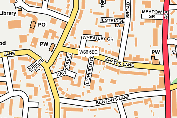 WS6 6EQ map - OS OpenMap – Local (Ordnance Survey)