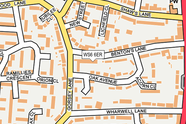 WS6 6ER map - OS OpenMap – Local (Ordnance Survey)
