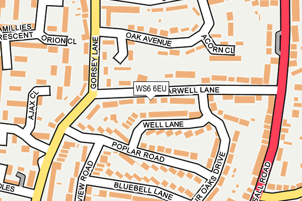 WS6 6EU map - OS OpenMap – Local (Ordnance Survey)