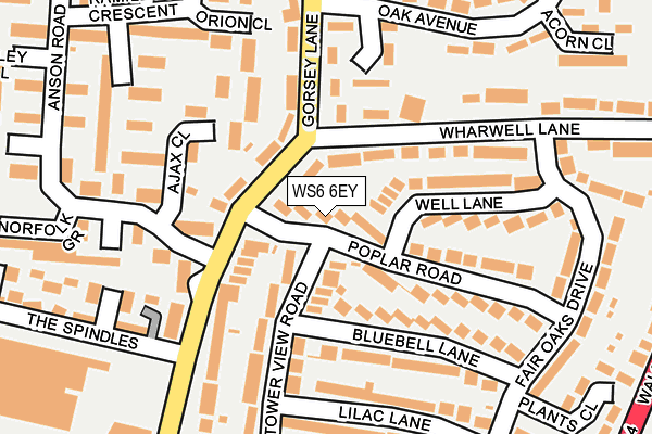WS6 6EY map - OS OpenMap – Local (Ordnance Survey)