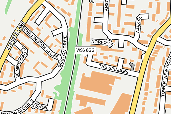 WS6 6GG map - OS OpenMap – Local (Ordnance Survey)