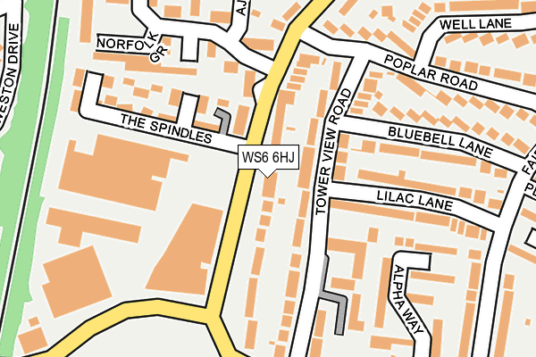 WS6 6HJ map - OS OpenMap – Local (Ordnance Survey)