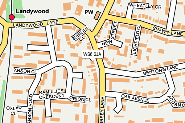 WS6 6JA map - OS OpenMap – Local (Ordnance Survey)