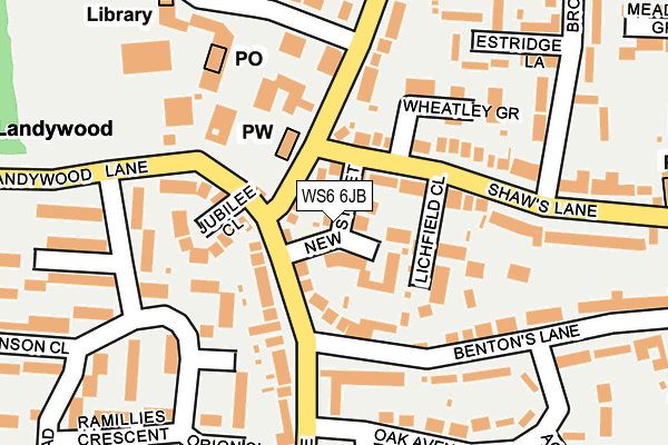 WS6 6JB map - OS OpenMap – Local (Ordnance Survey)
