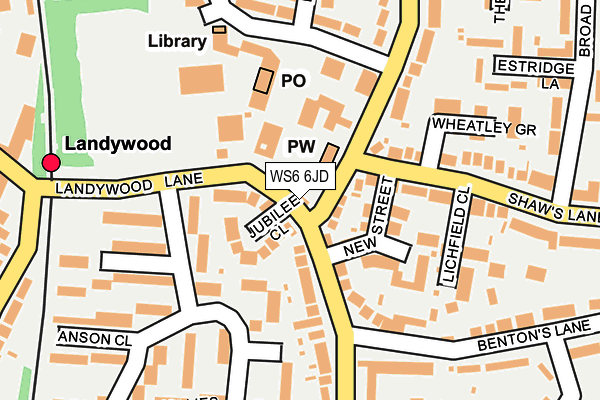 WS6 6JD map - OS OpenMap – Local (Ordnance Survey)