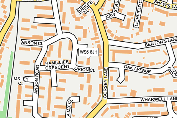 WS6 6JH map - OS OpenMap – Local (Ordnance Survey)