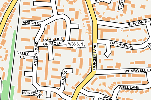 WS6 6JN map - OS OpenMap – Local (Ordnance Survey)