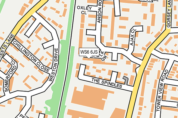 WS6 6JS map - OS OpenMap – Local (Ordnance Survey)