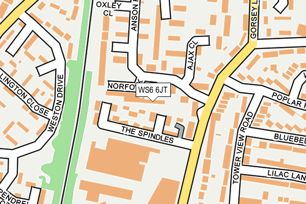 WS6 6JT map - OS OpenMap – Local (Ordnance Survey)