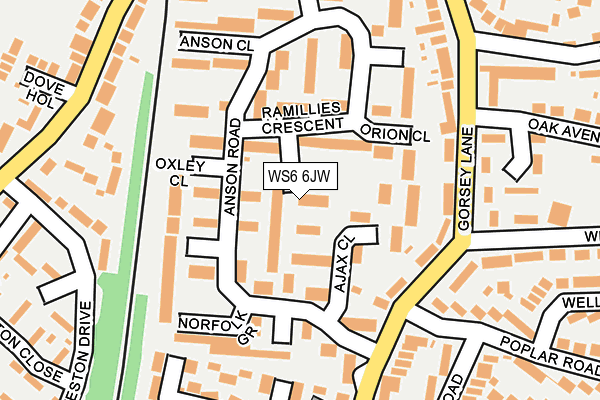 WS6 6JW map - OS OpenMap – Local (Ordnance Survey)