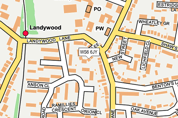 WS6 6JY map - OS OpenMap – Local (Ordnance Survey)