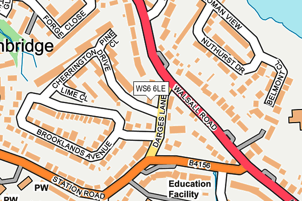 WS6 6LE map - OS OpenMap – Local (Ordnance Survey)