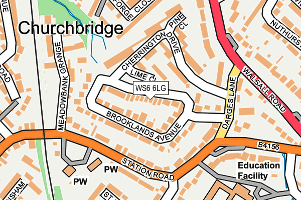 WS6 6LG map - OS OpenMap – Local (Ordnance Survey)