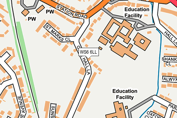 WS6 6LL map - OS OpenMap – Local (Ordnance Survey)
