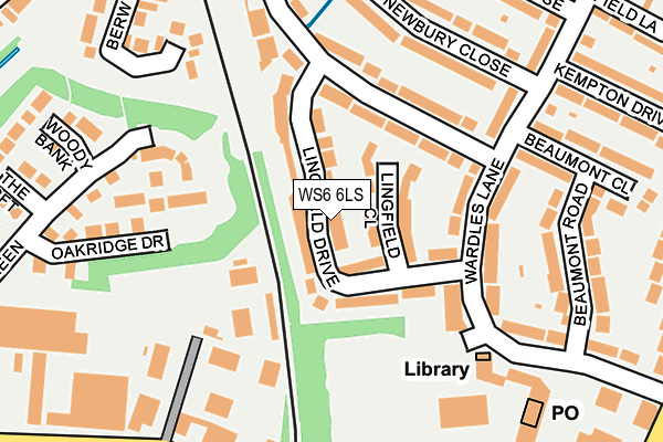 WS6 6LS map - OS OpenMap – Local (Ordnance Survey)