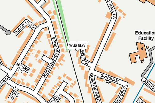 WS6 6LW map - OS OpenMap – Local (Ordnance Survey)