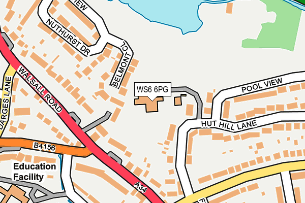 WS6 6PG map - OS OpenMap – Local (Ordnance Survey)
