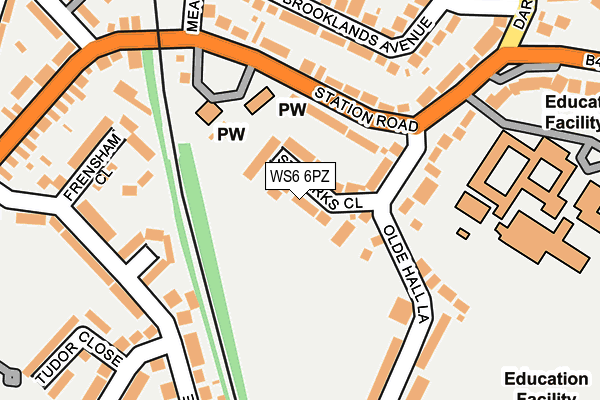 WS6 6PZ map - OS OpenMap – Local (Ordnance Survey)