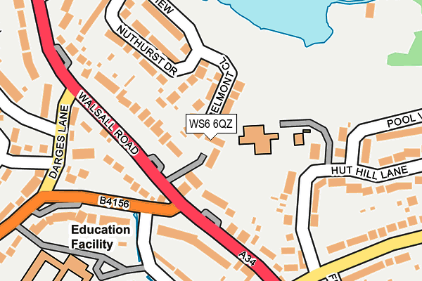 WS6 6QZ map - OS OpenMap – Local (Ordnance Survey)