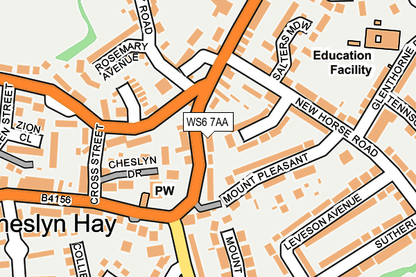 WS6 7AA map - OS OpenMap – Local (Ordnance Survey)