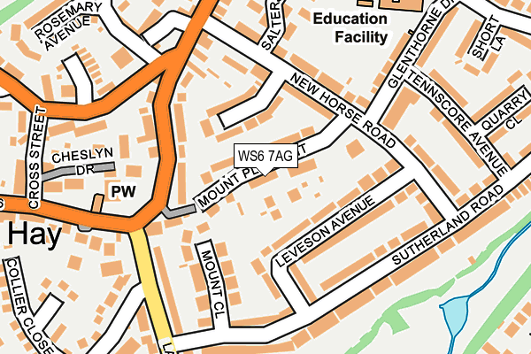 WS6 7AG map - OS OpenMap – Local (Ordnance Survey)