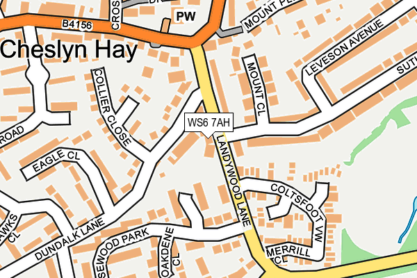 WS6 7AH map - OS OpenMap – Local (Ordnance Survey)
