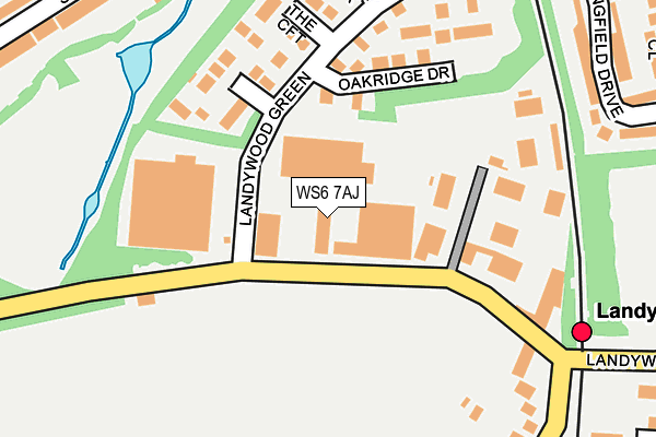 WS6 7AJ map - OS OpenMap – Local (Ordnance Survey)