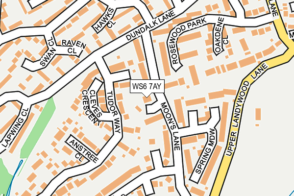 WS6 7AY map - OS OpenMap – Local (Ordnance Survey)