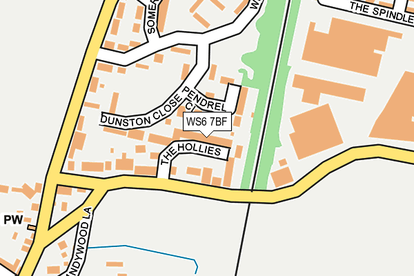 WS6 7BF map - OS OpenMap – Local (Ordnance Survey)