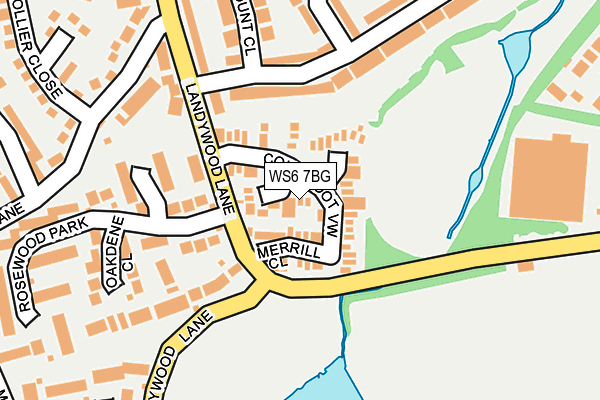 WS6 7BG map - OS OpenMap – Local (Ordnance Survey)