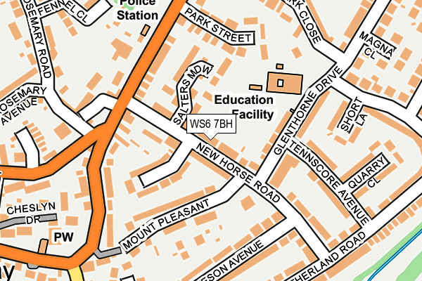 WS6 7BH map - OS OpenMap – Local (Ordnance Survey)