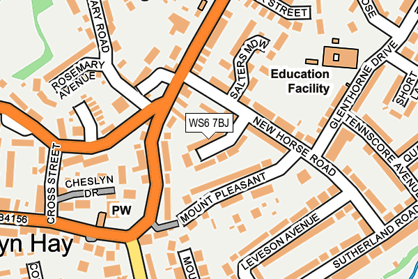 WS6 7BJ map - OS OpenMap – Local (Ordnance Survey)